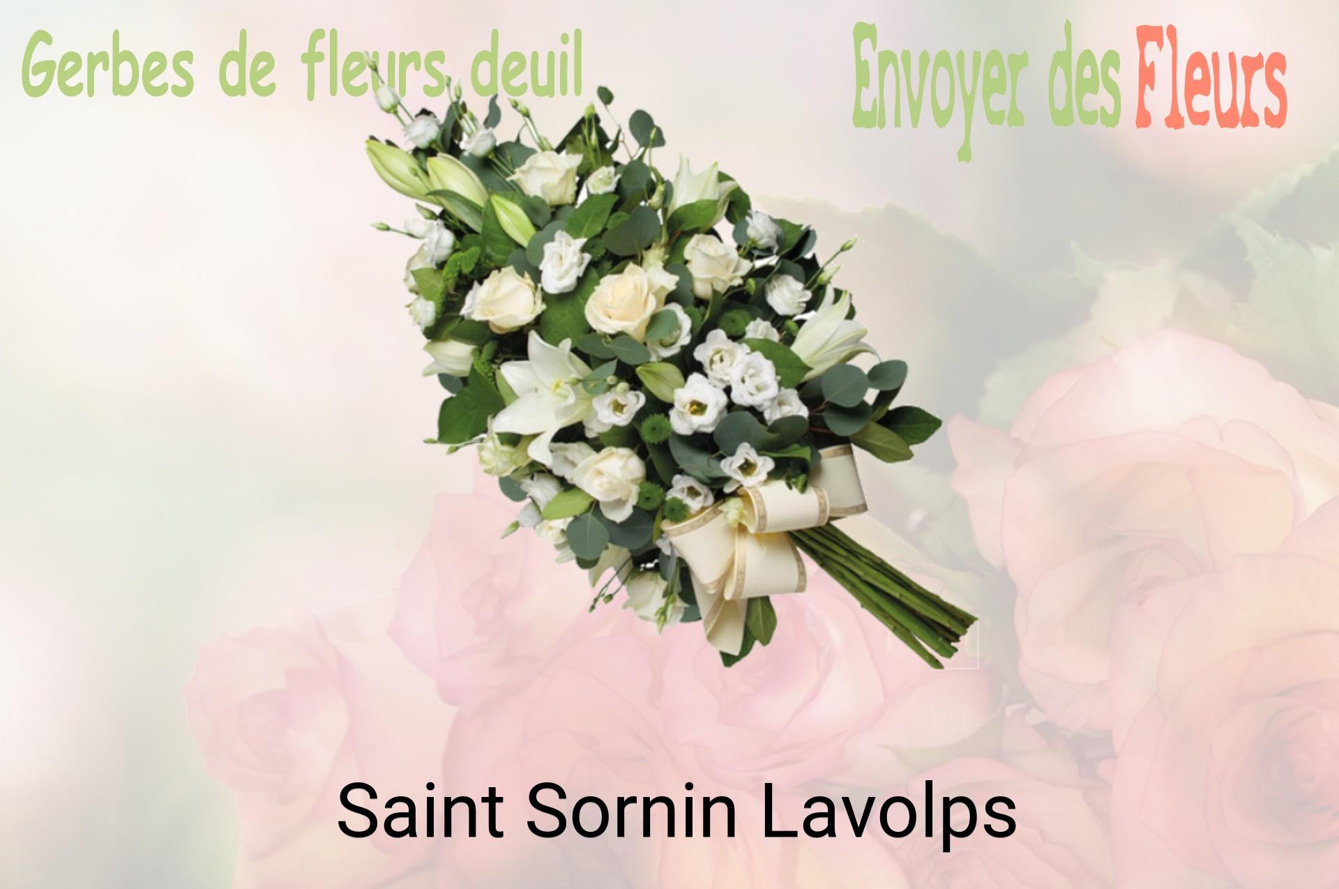 Gerbe de fleurs de deuil livrée à Saint-Sornin-Lavolps